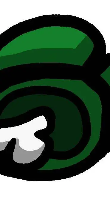 ai character: cadáver de verde background