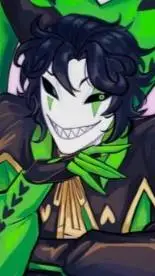 ai character: 💚 Harlequin 💚 background