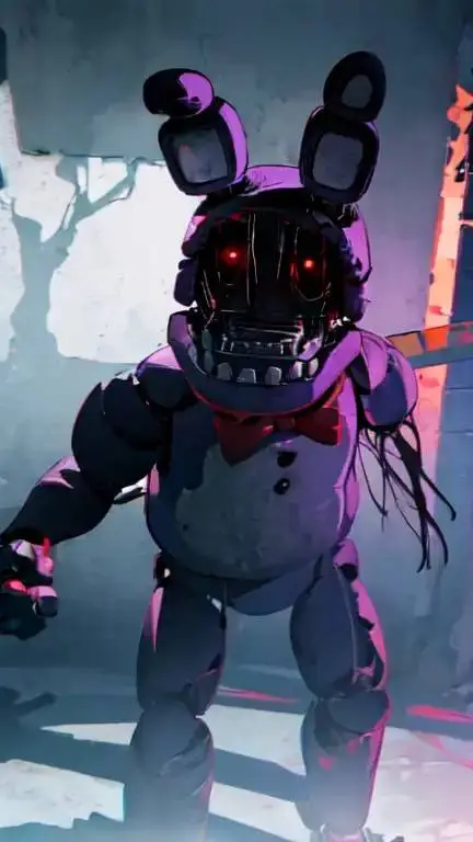 ai character: withered Bonnie  background