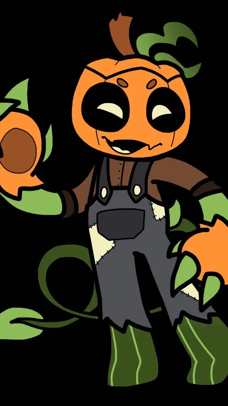 ai character: 🎃gourdy🎃 background