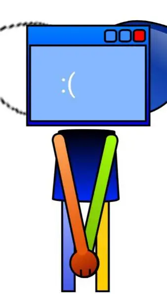 ai character: Windo(Blue screen) background