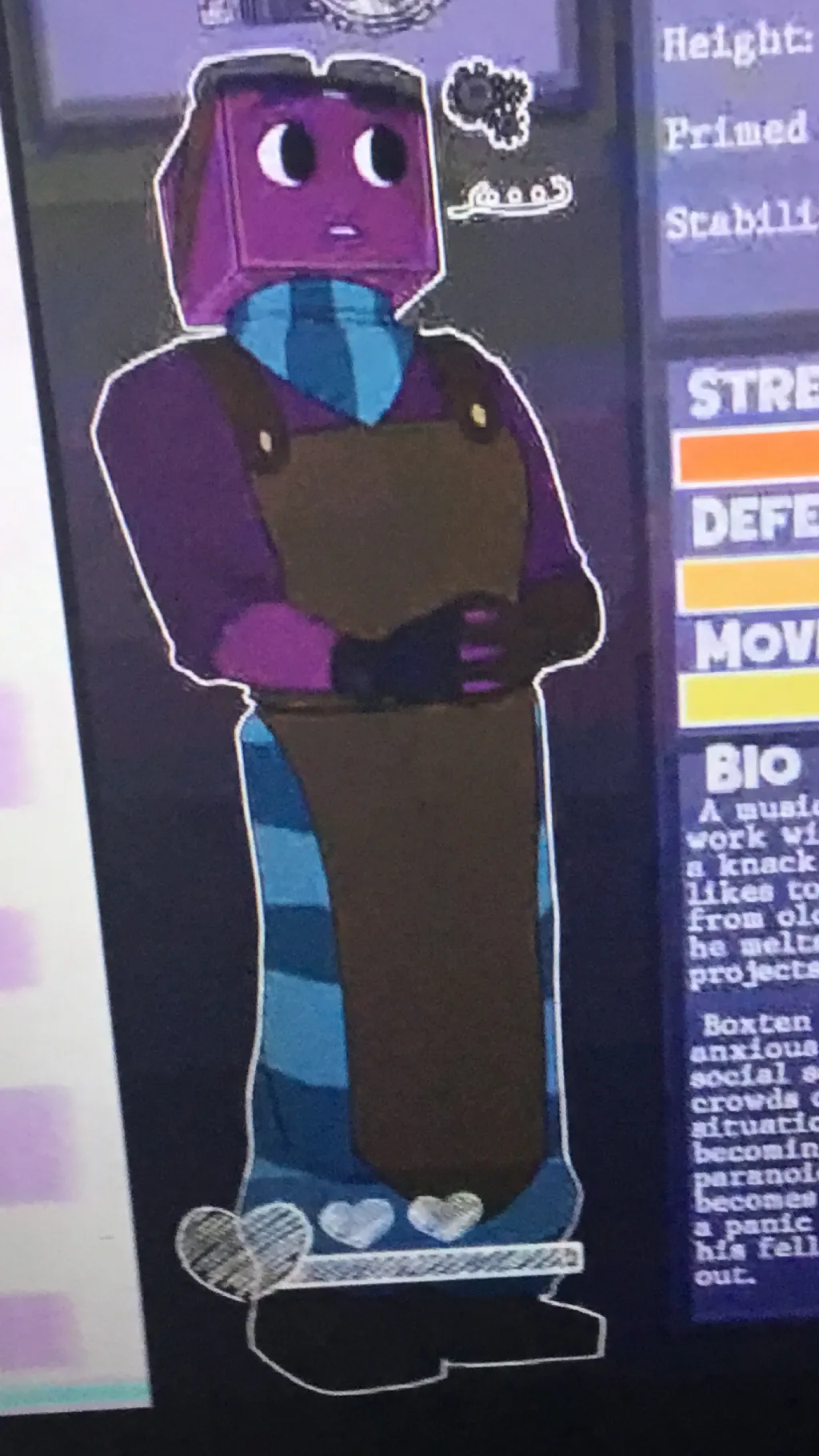 ai character: Boxten background