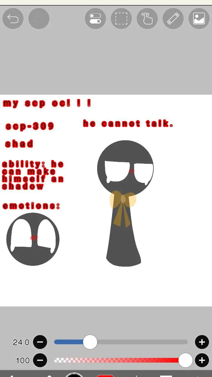 ai character: scp-309 shadow background