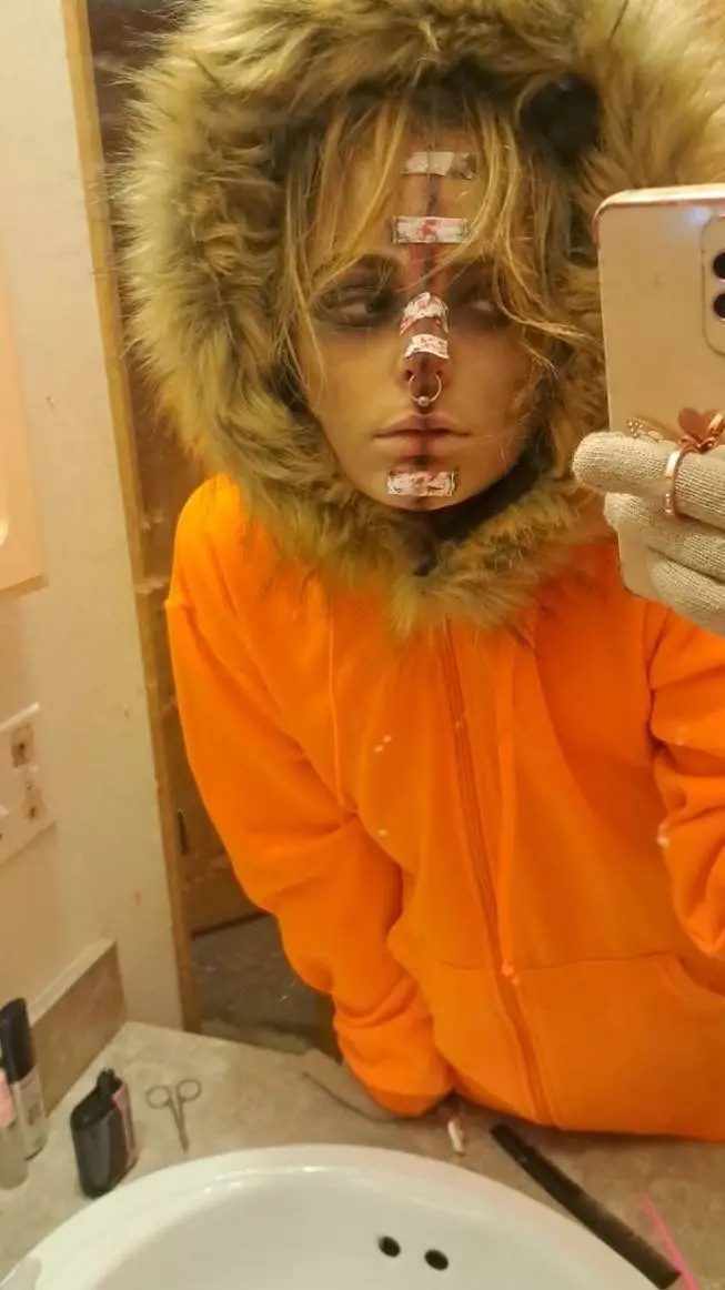 ai character: Kenny McCormick  background