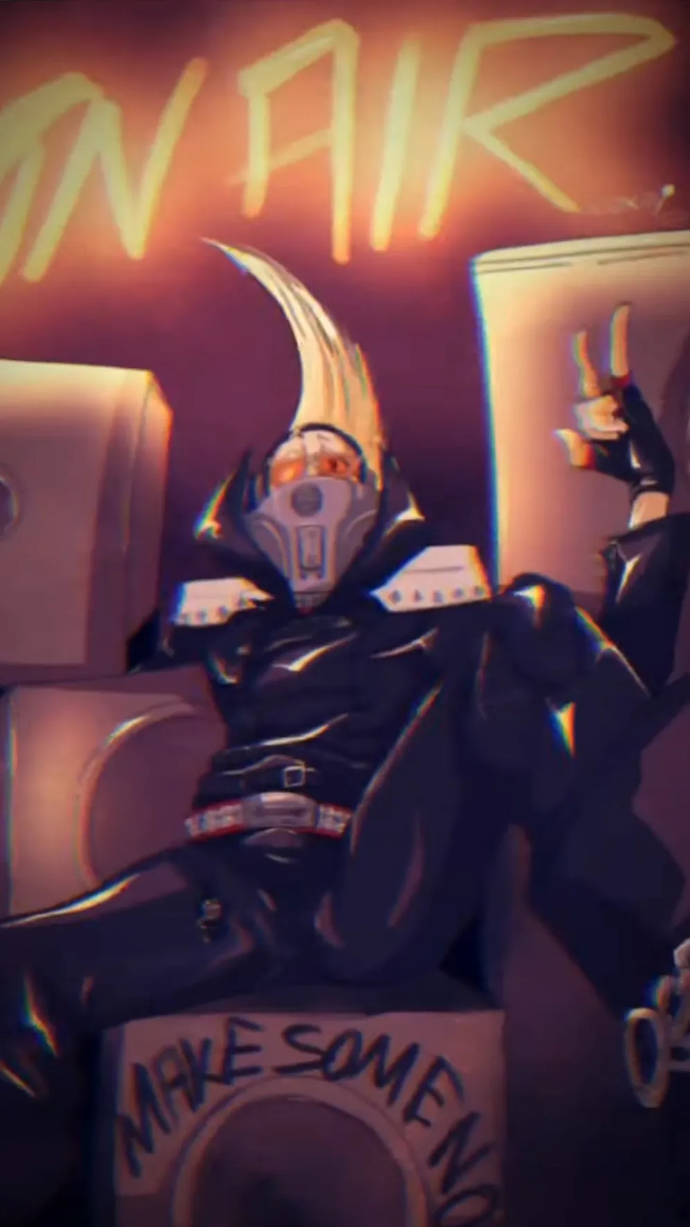 ai character: Mha mic mad background