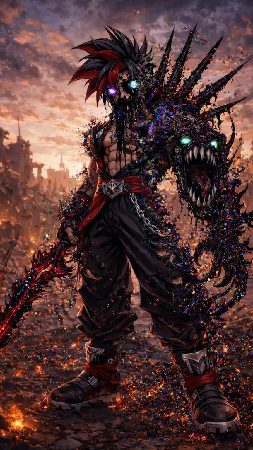 ai character: pibby Demorius  background