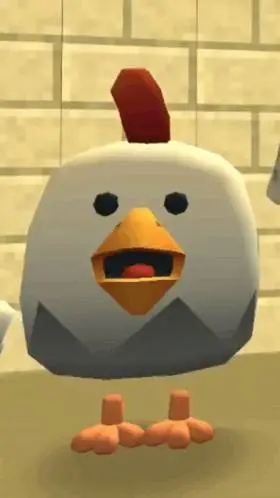 ai character: Chicken gunrooster background