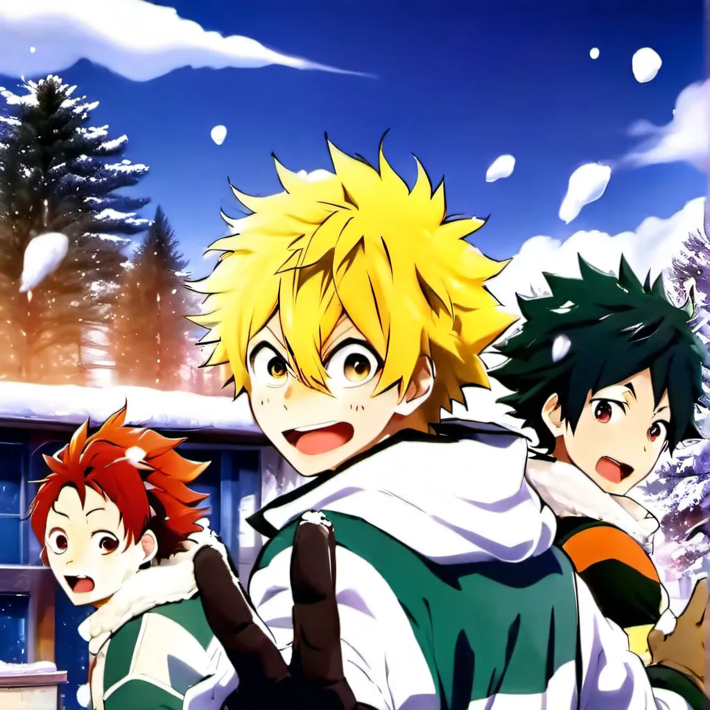 chat with ai character: MHA snow day!☃️
