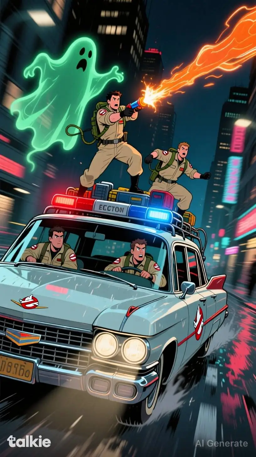 ai character: the Ghostbusters  background