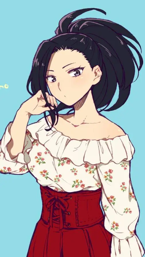 ai character: Yaoyrozu Momo background