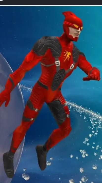 ai character: Red Speed.  background