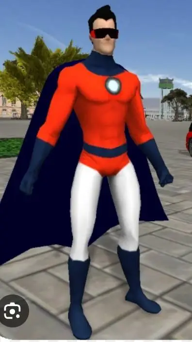 ai character: Awesome Man . background