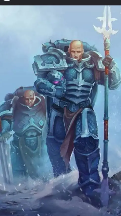 ai character: Alpharius  Omega.  background
