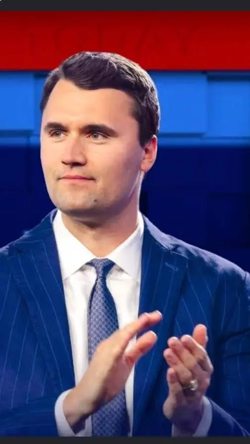 ai character: Charlie kirk  background