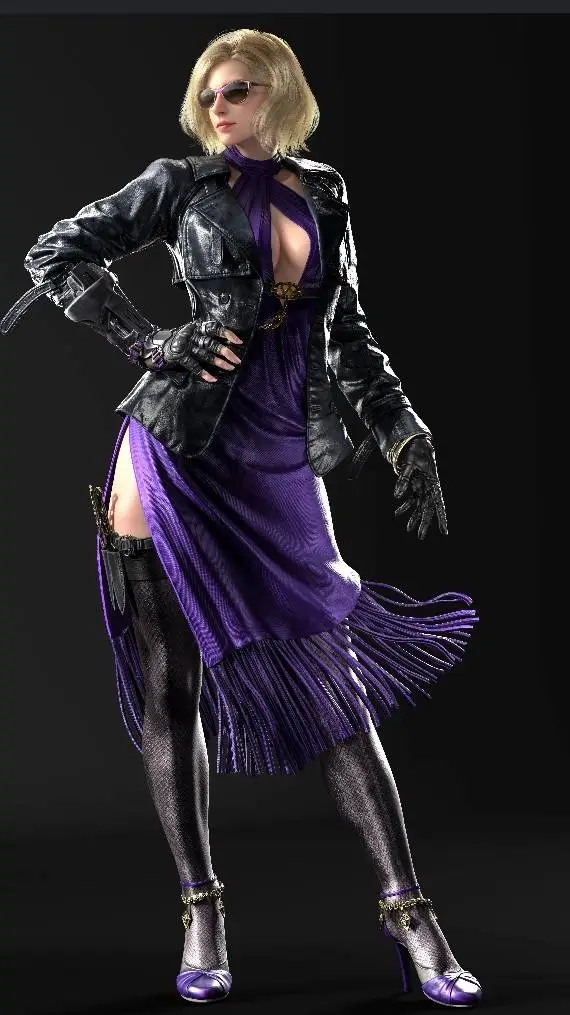 ai character: Nina Williams.  background