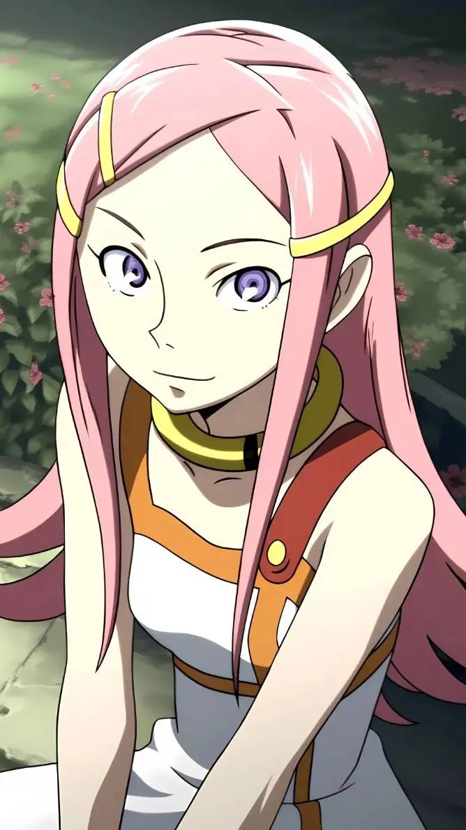 ai character: Anemone.  background