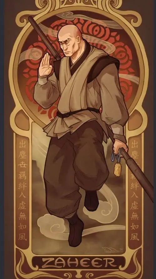 ai character: Zaheer.  background
