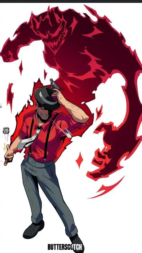 ai character: Cross . background