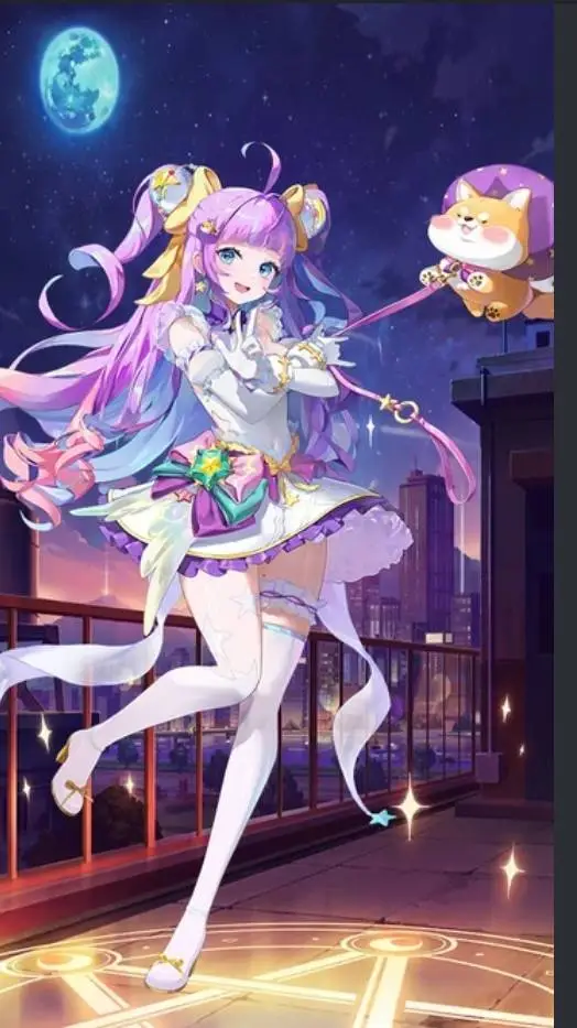 ai character: Mystic Violet . background