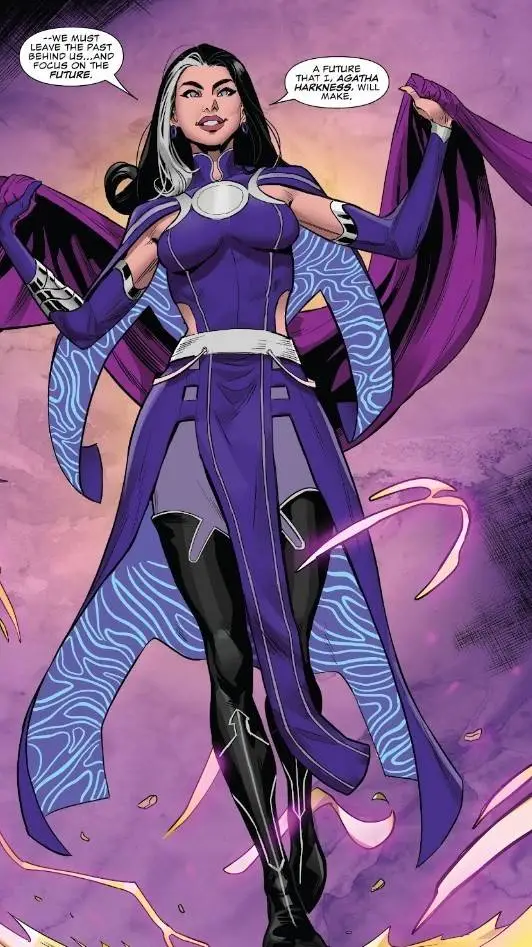 ai character: Agatha Harkness.  background