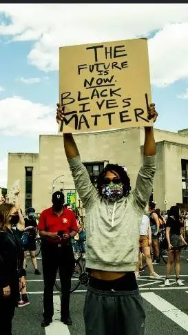 ai character: Black Lives Matter background