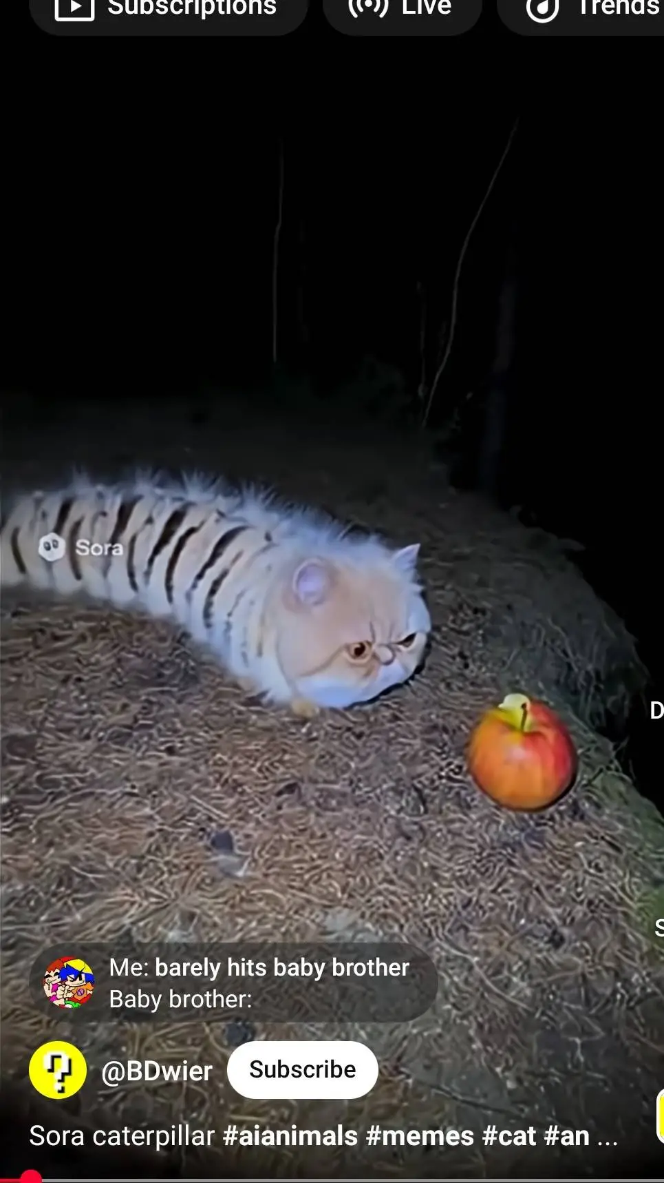 ai character: cat Caterpillar  background