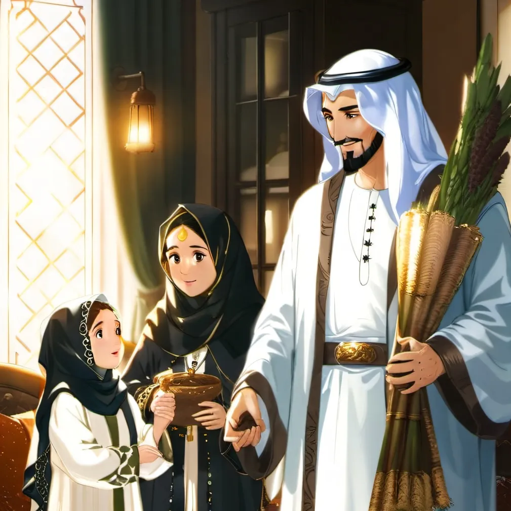 chat with ai character: Arabic family 