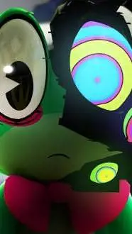 ai character: Ribbit abstraction background