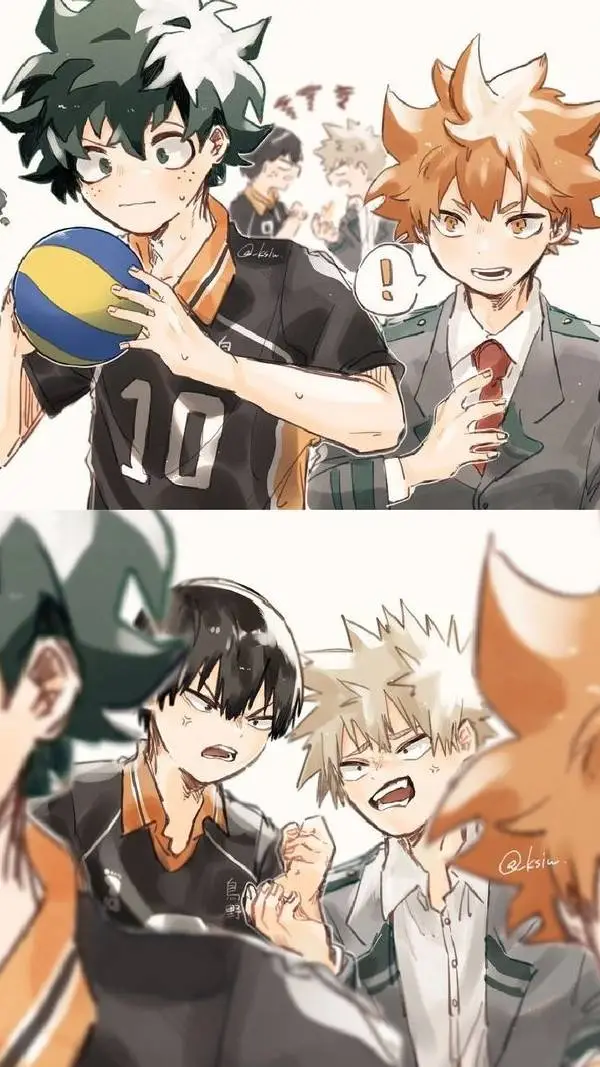 ai character: MHA x haikyuu background