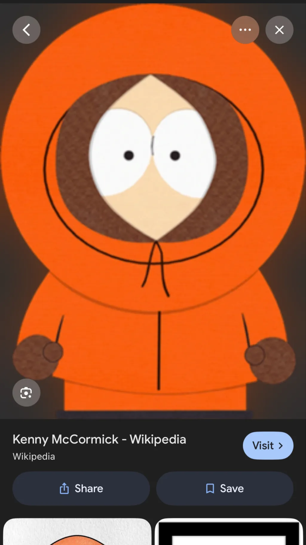 ai character: Kenny South park background