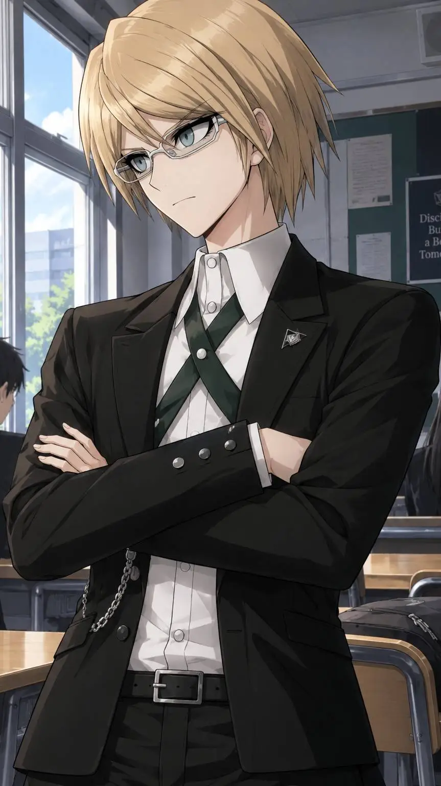 ai character: Byakuya Togami background