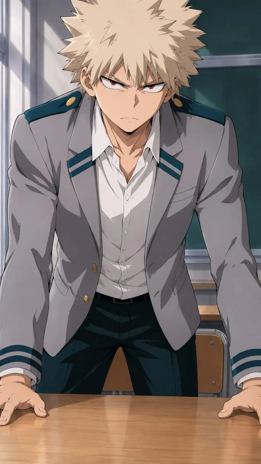 ai character: Bakugo Katsuki background