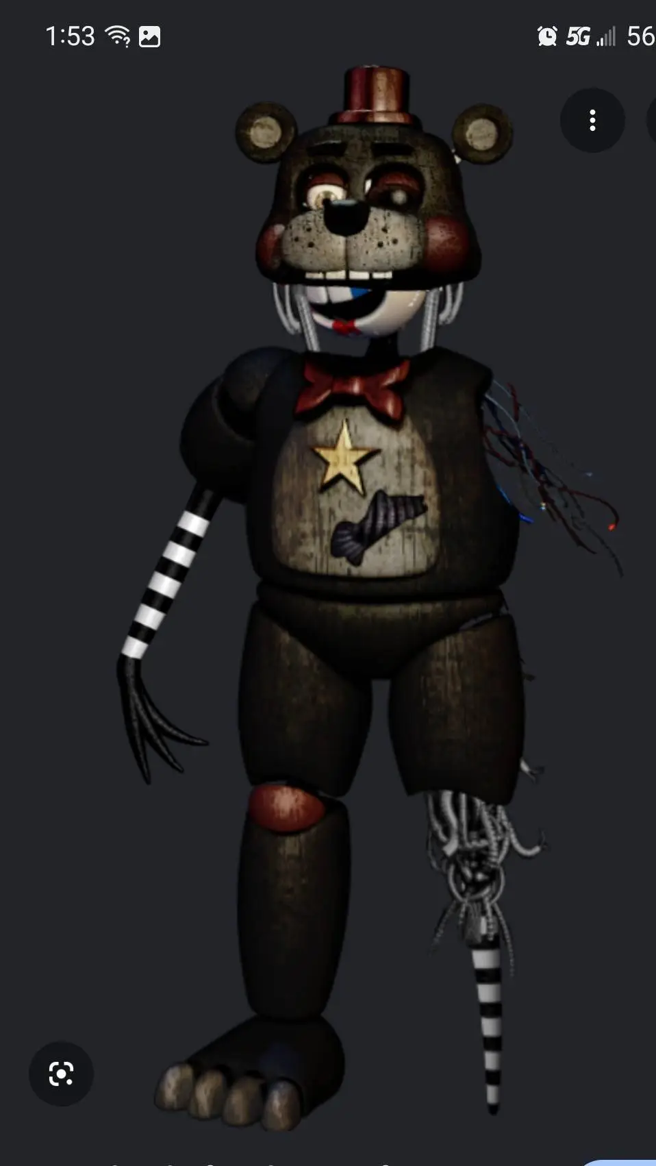 ai character: lefty after fire. background
