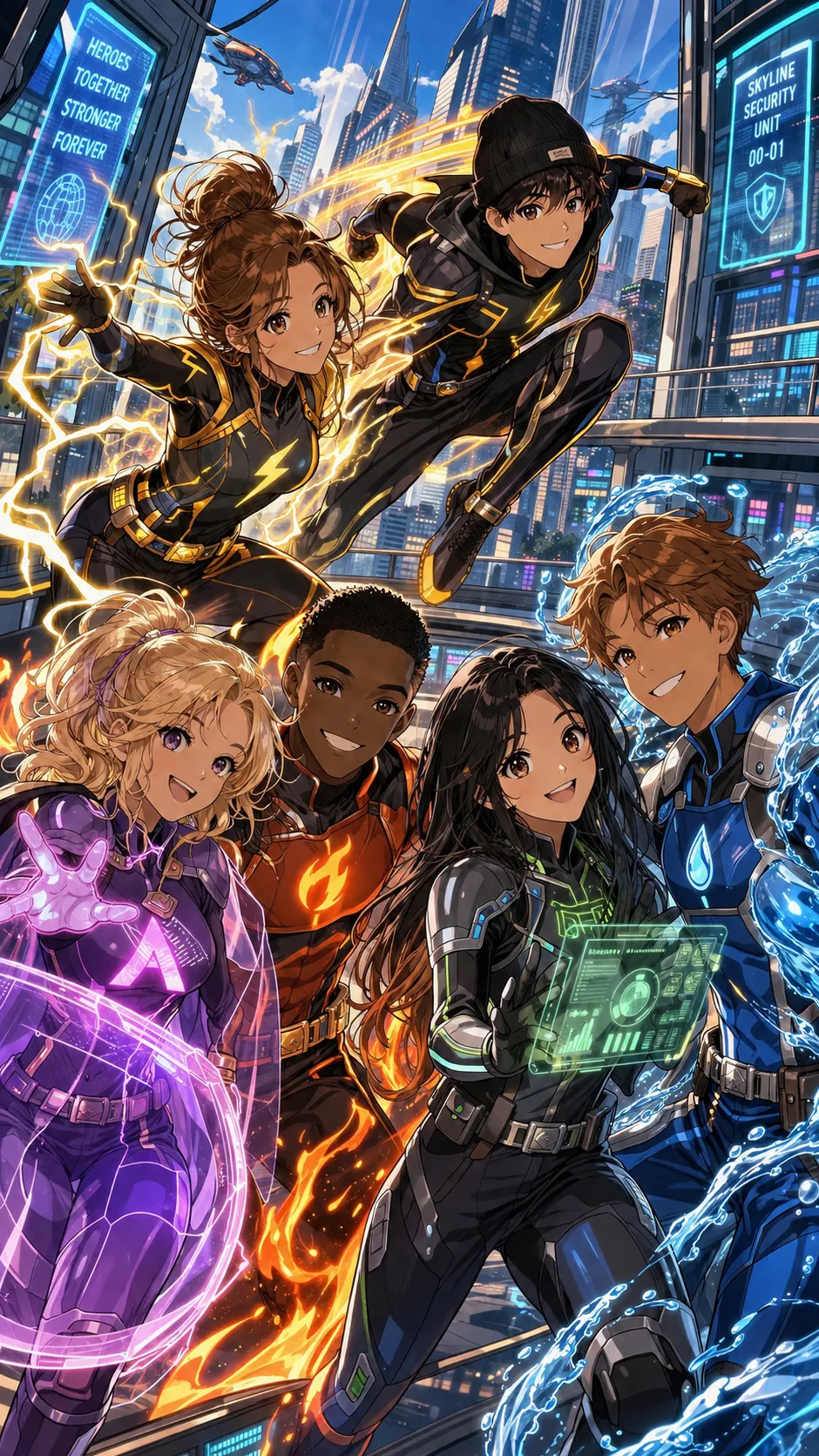 ai character: Hero team background