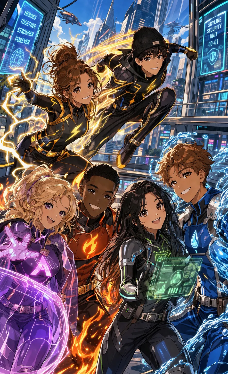 chat with ai character: Hero team