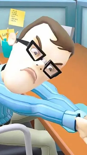 ai character: Office Jerk Herman background