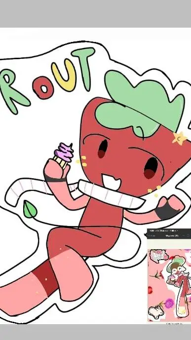 ai character: sprout! 🍓✨ background