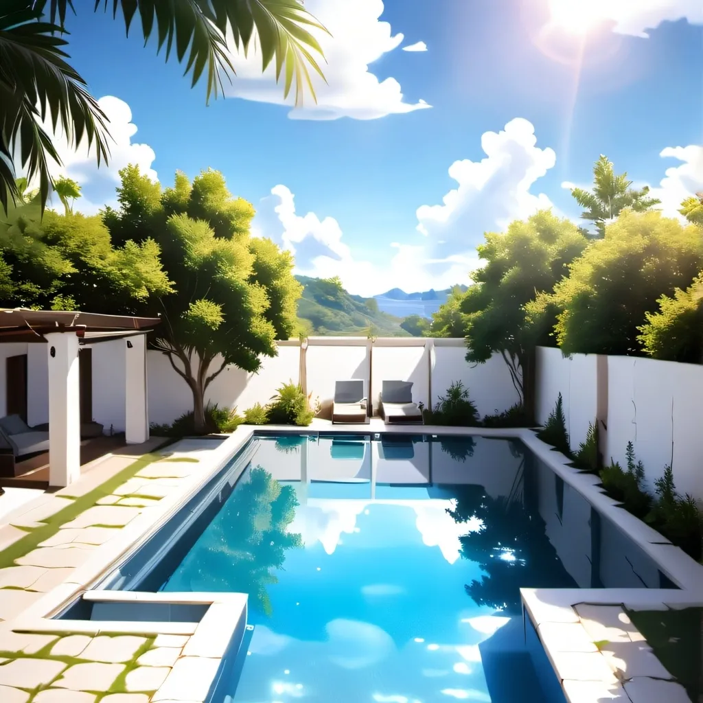 chat with ai character: Pool party!