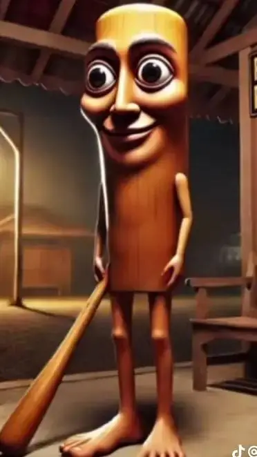 ai character: tung tung sahur  background