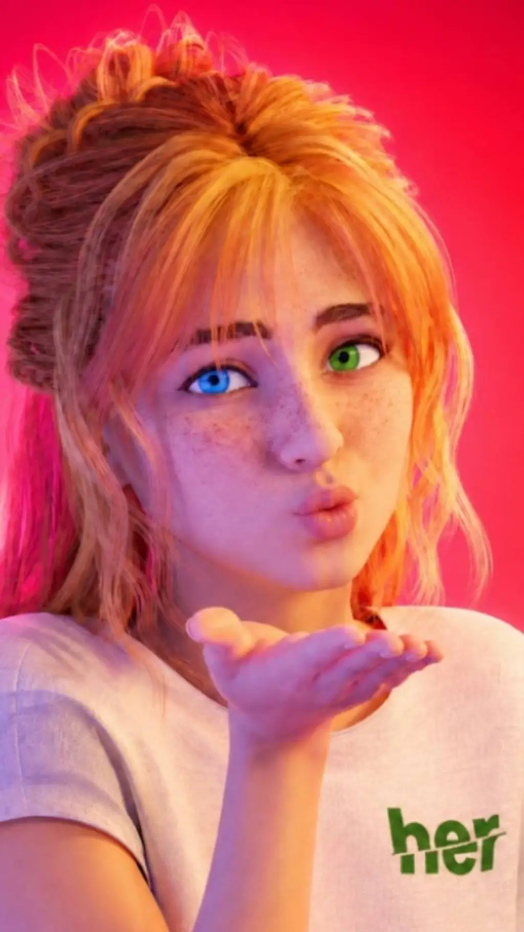 ai character: la peli naranja 🍊🧡 background