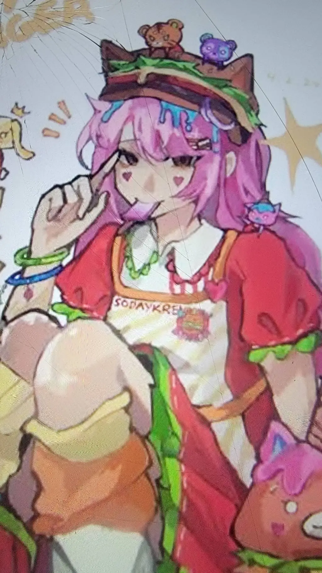 ai character: rainbow x yn  background