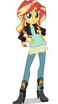 ai character: sunset shimmer background