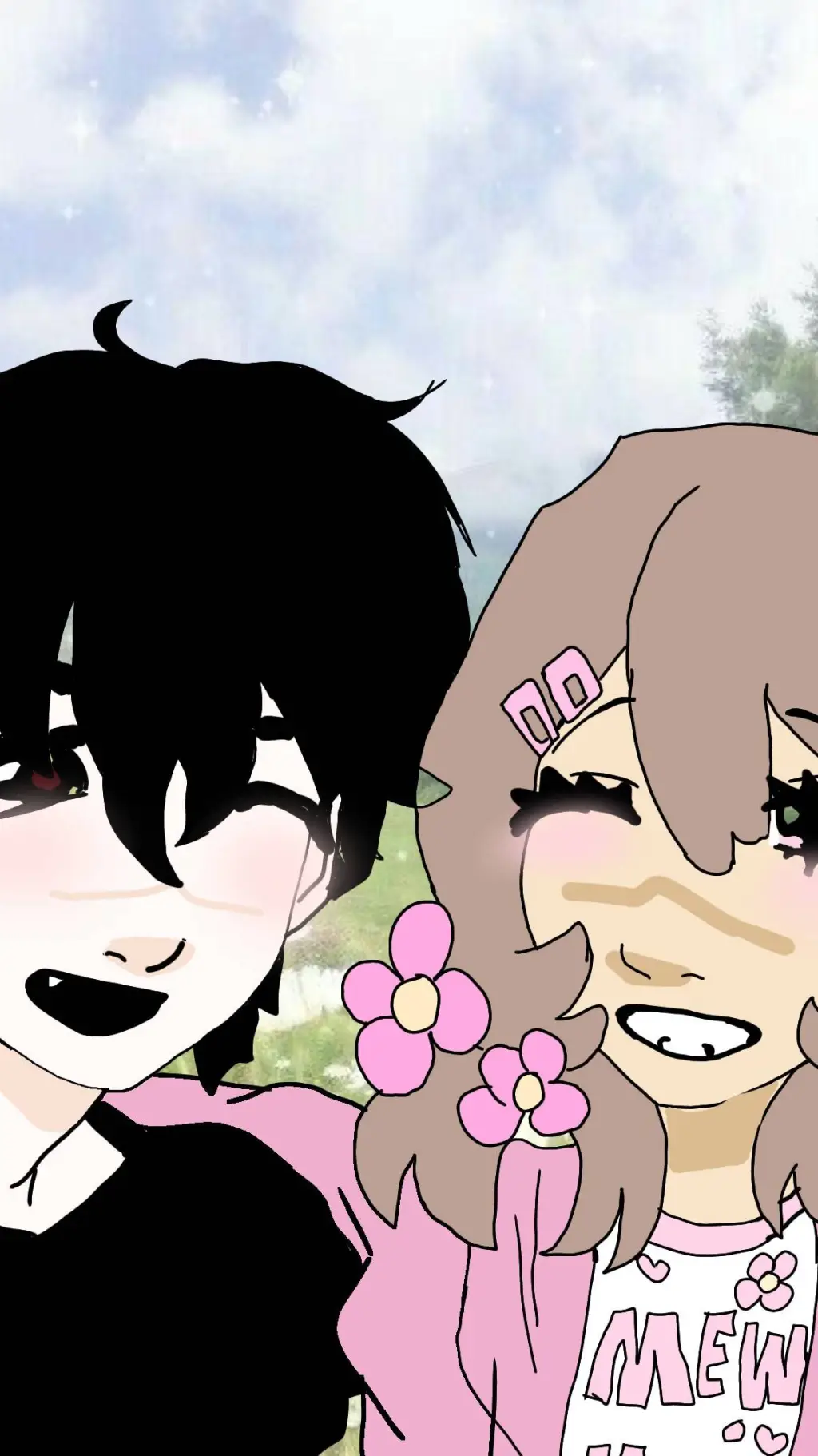 ai character: Mewkitty and Ivan  background