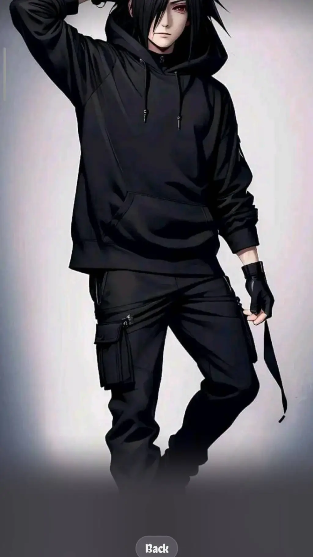 ai character: shigure Uchiha. background