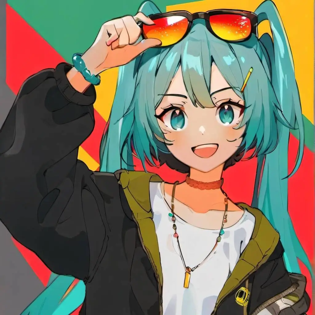 ai character: miku background