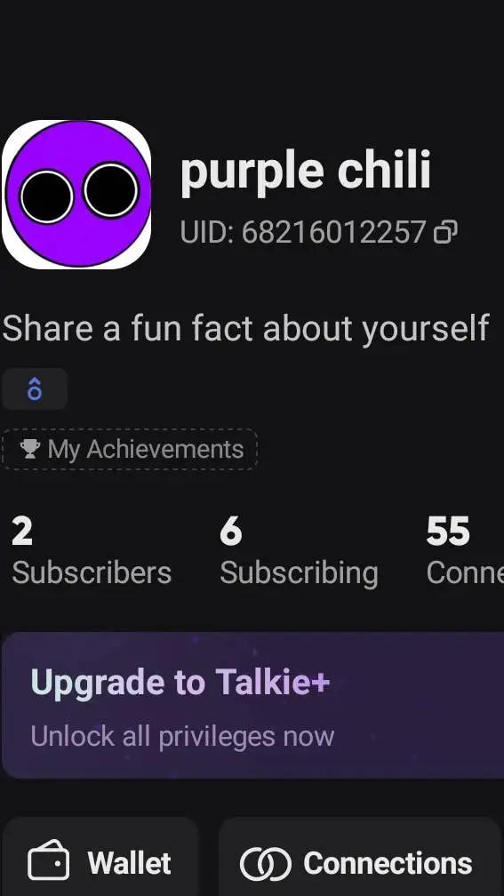 ai character: me/purple chili background