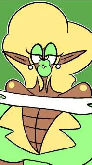 ai character: Curvy Green Elf background