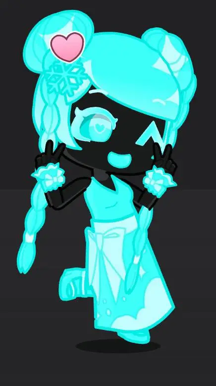 ai character: Cyan 🩵 background