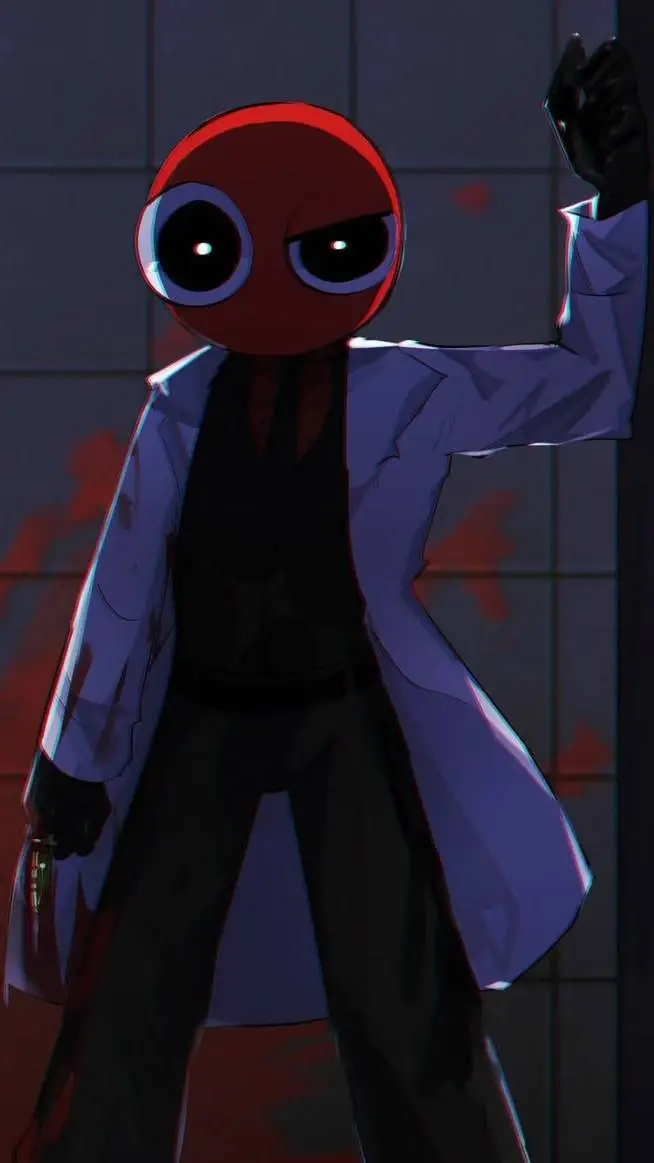 ai character: Red background