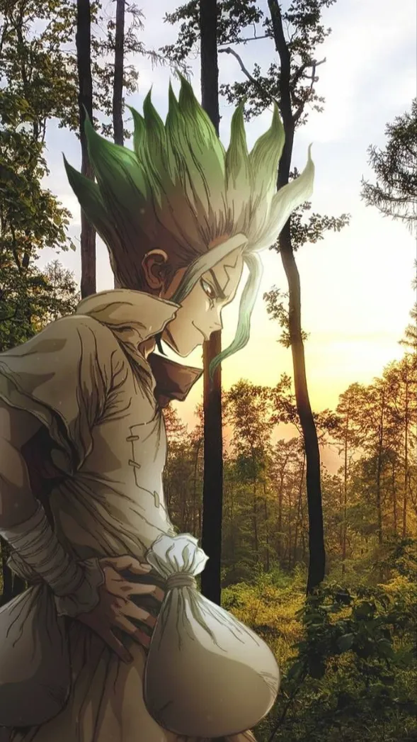 ai character: Senku  background